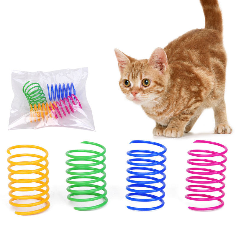 16 colourful cat spring toys