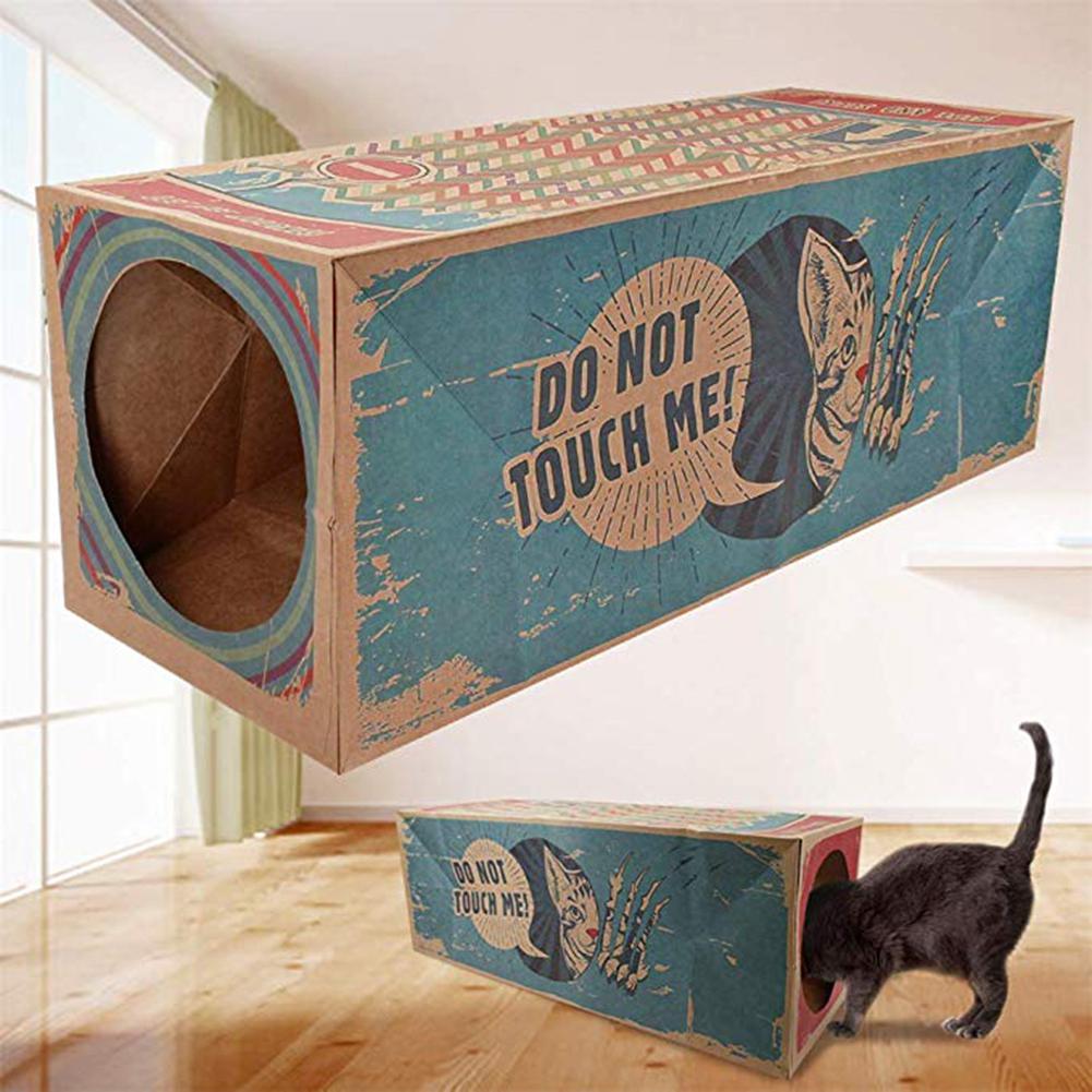 Kraft paper peekaboo cat tunnel
