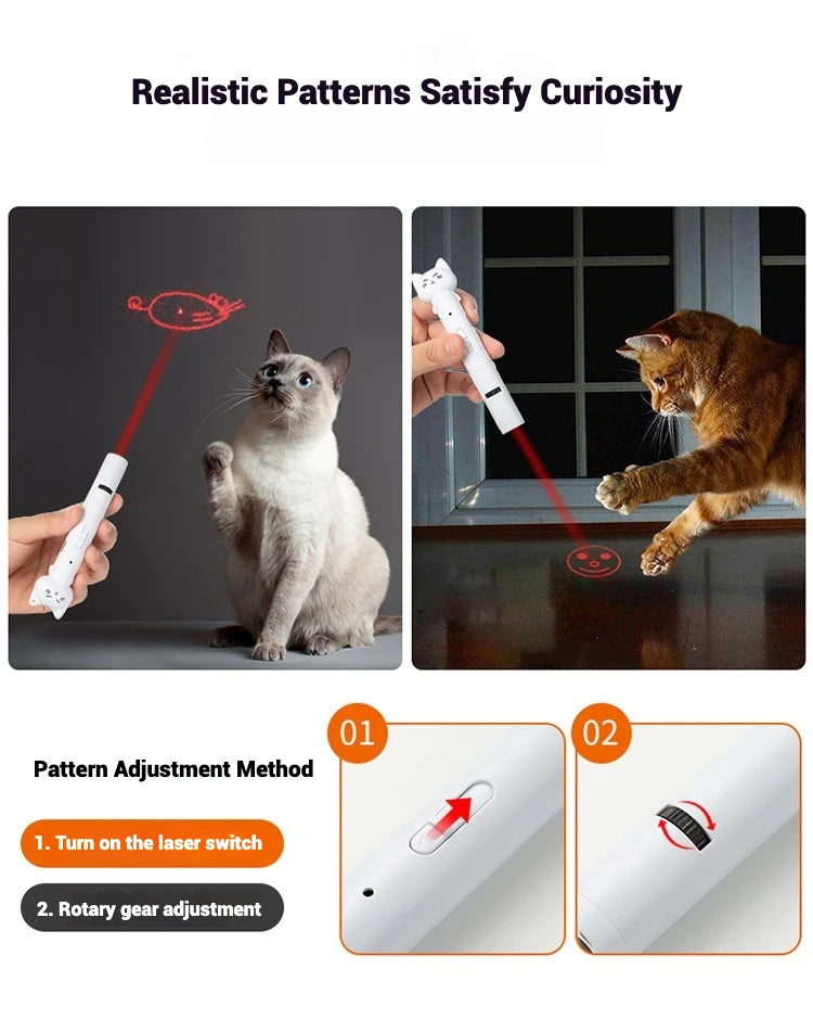 Cat laser pen in lavender with its 5 light patterns