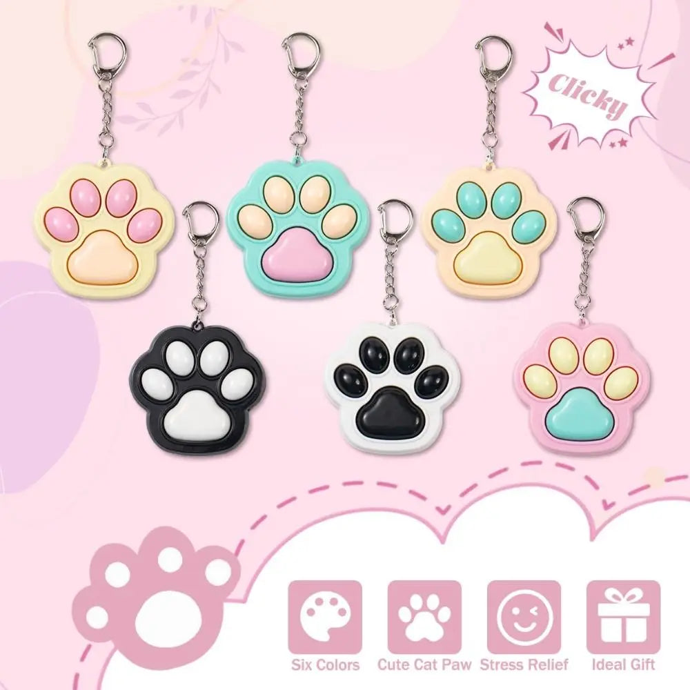 Cat paw clicker fidget keychain, photo 4
