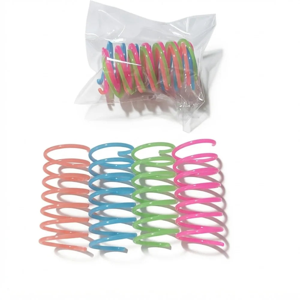 16-pack of mixed-colour cat springs with its bag