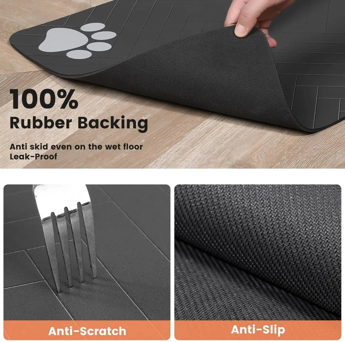 Miso's Spill Zone: Absorbent Cat Feeding Mat