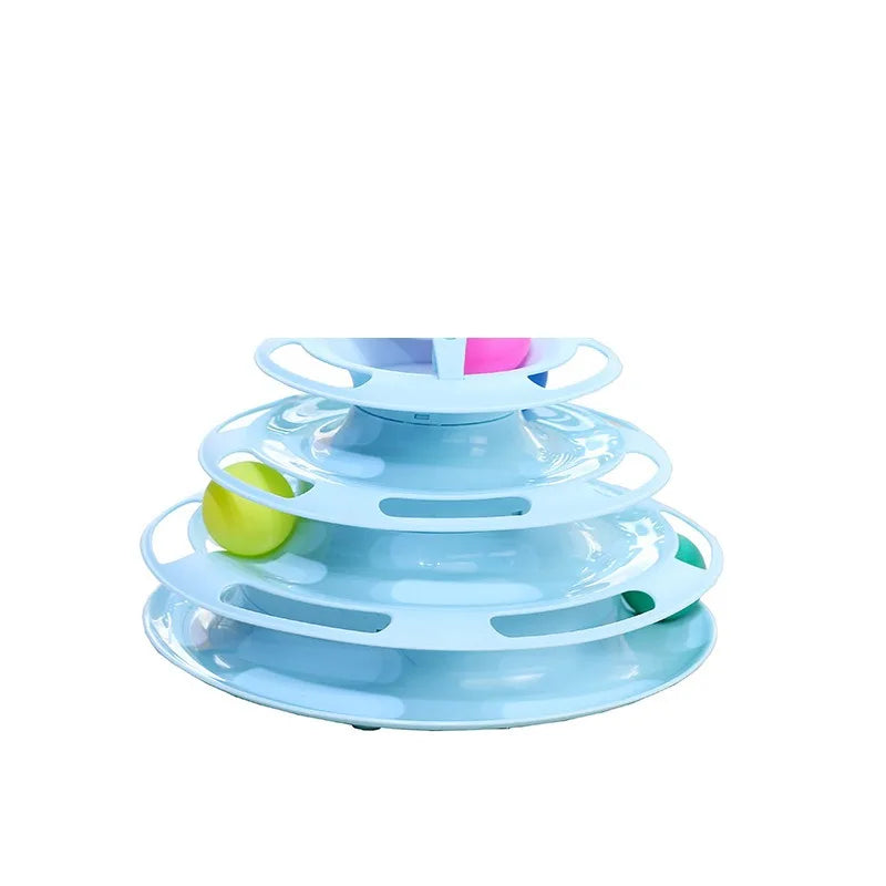 Orbit Tower: 3 or 4-Level Ball Track Cat Toy