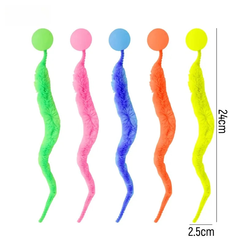 Mugi's Wiggle Worms: Twisty Bouncing Cat Toys (5 or 10)