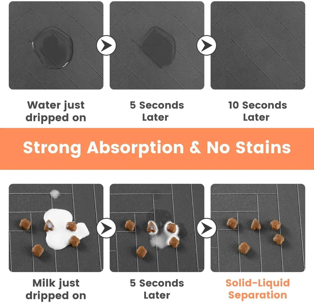 Miso's Spill Zone: Absorbent Cat Feeding Mat
