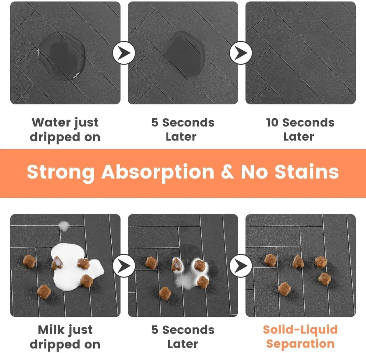 Miso's Spill Zone: Absorbent Cat Feeding Mat