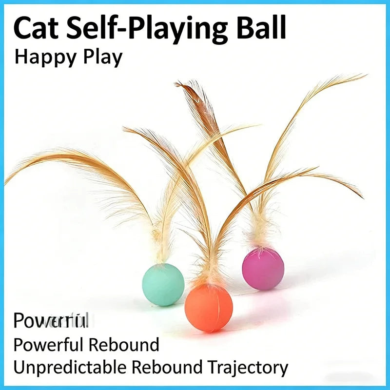 Three feather bouncer balls with powerful rebound
