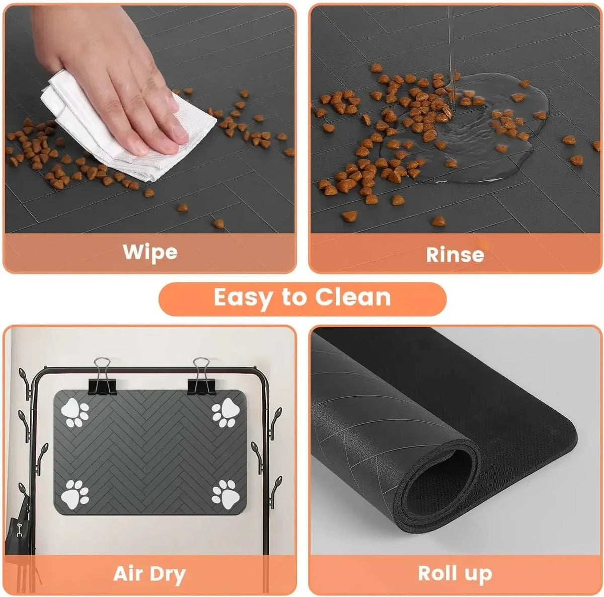 Miso's Spill Zone: Absorbent Cat Feeding Mat