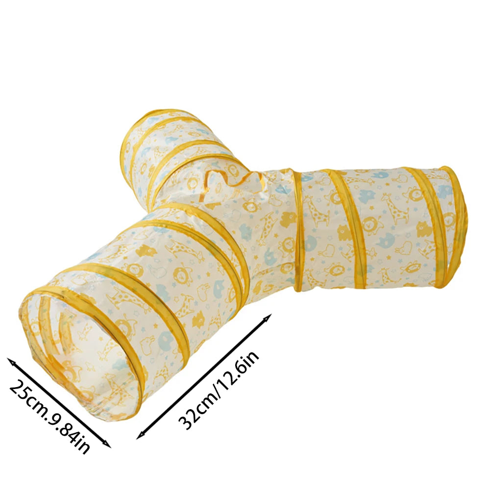 Yellow Print 3-Way Y tunnel: 25 cm openings, 32 cm arms