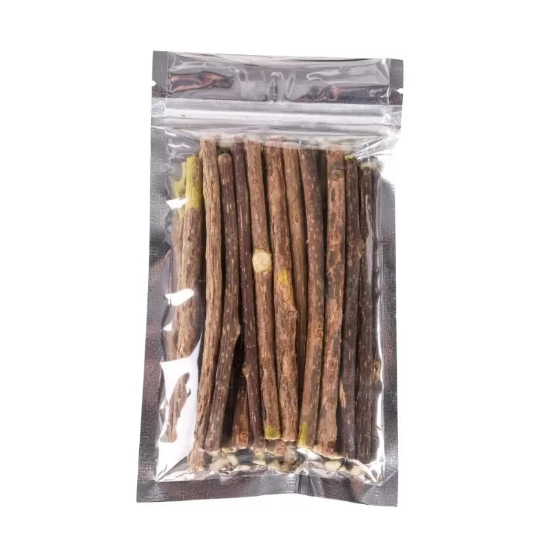 Resealable bag of 20 natural silvervine matatabi chew sticks