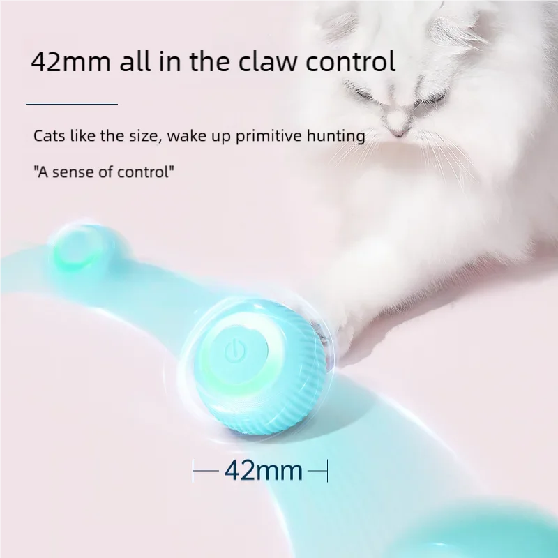 Mugi's Zoomie Ball smart rolling cat toy, product photo 6