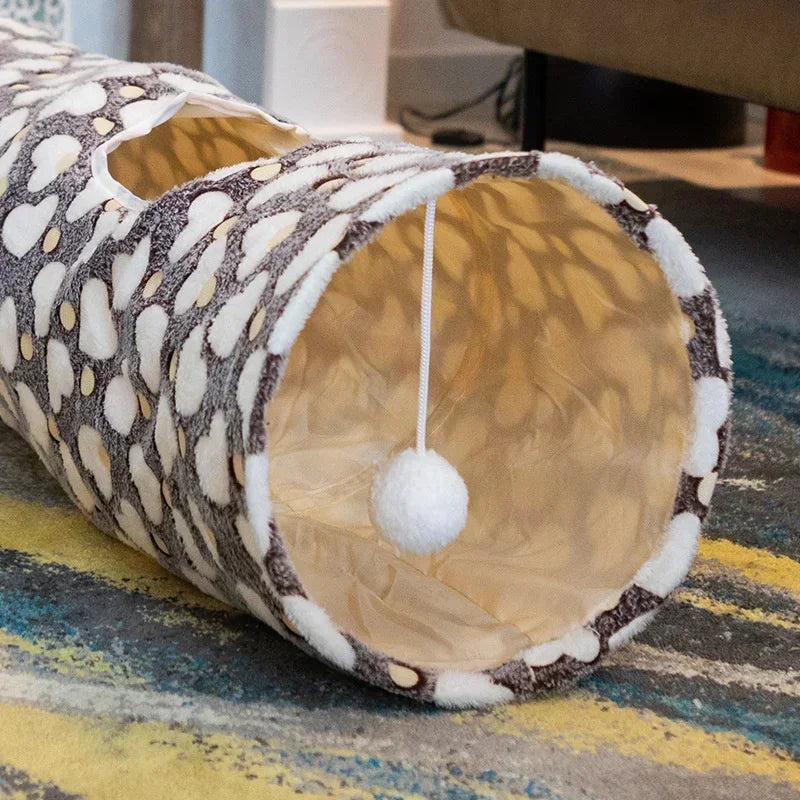 Mugi's Midnight Tunnel: Glow-in-the-Dark Cat Tunnel
