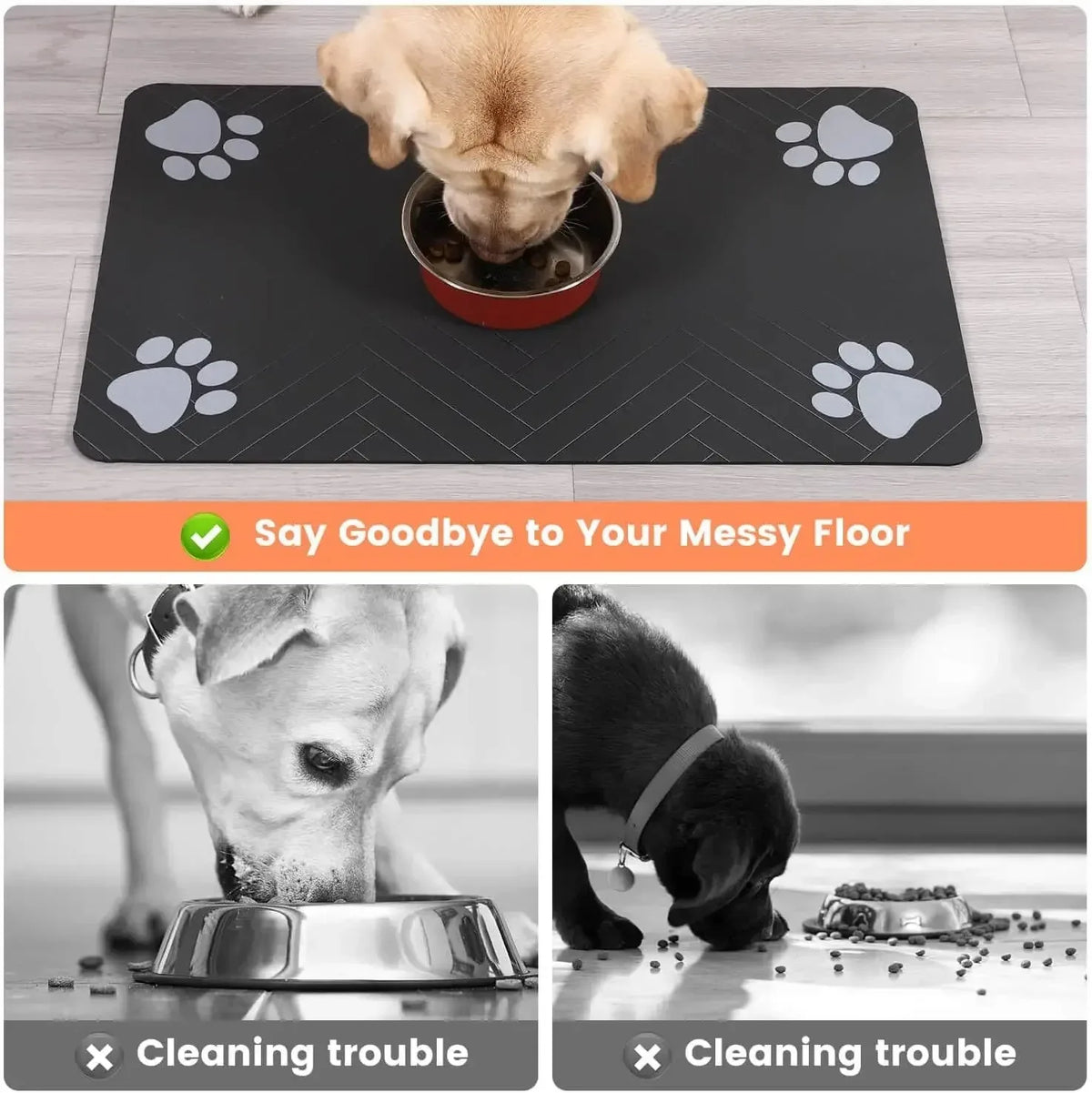 Miso's Spill Zone: Absorbent Cat Feeding Mat