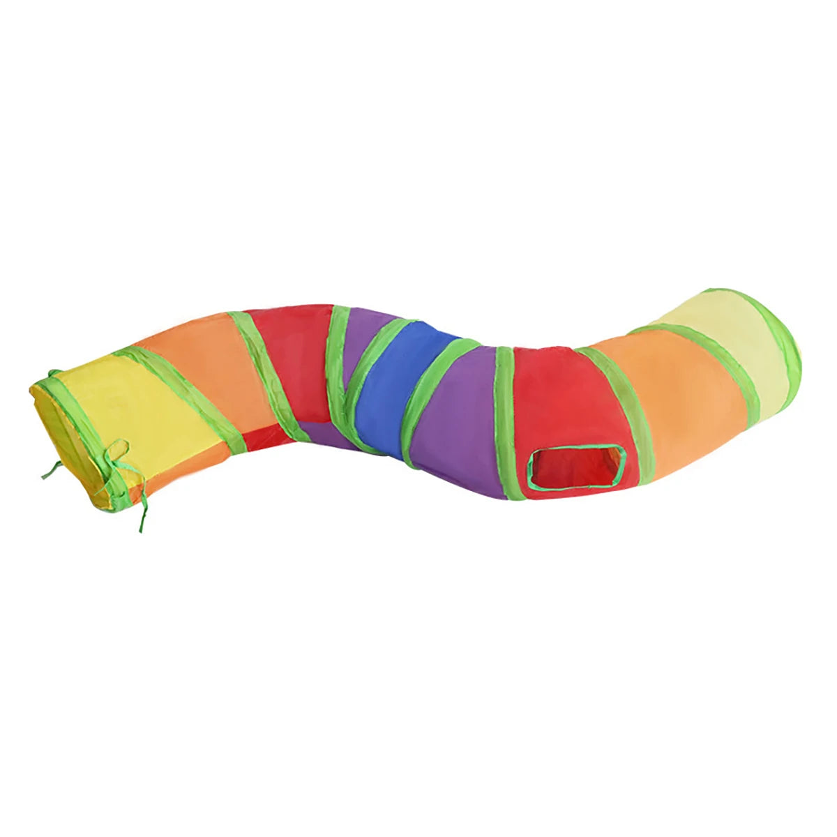 Rainbow S-curve tunnel, side view with peek hole