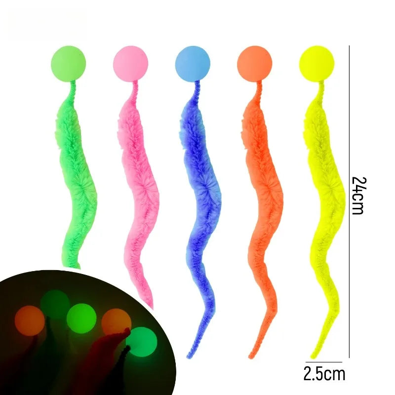 Mugi's Wiggle Worms: Twisty Bouncing Cat Toys (5 or 10)