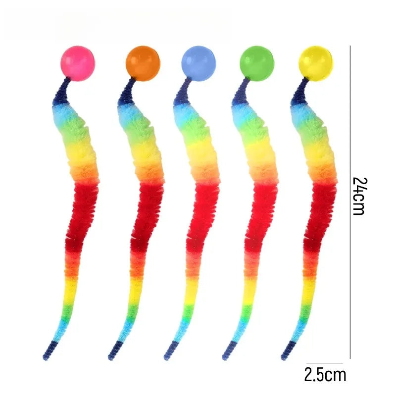 Mugi's Wiggle Worms: Twisty Bouncing Cat Toys (5 or 10)