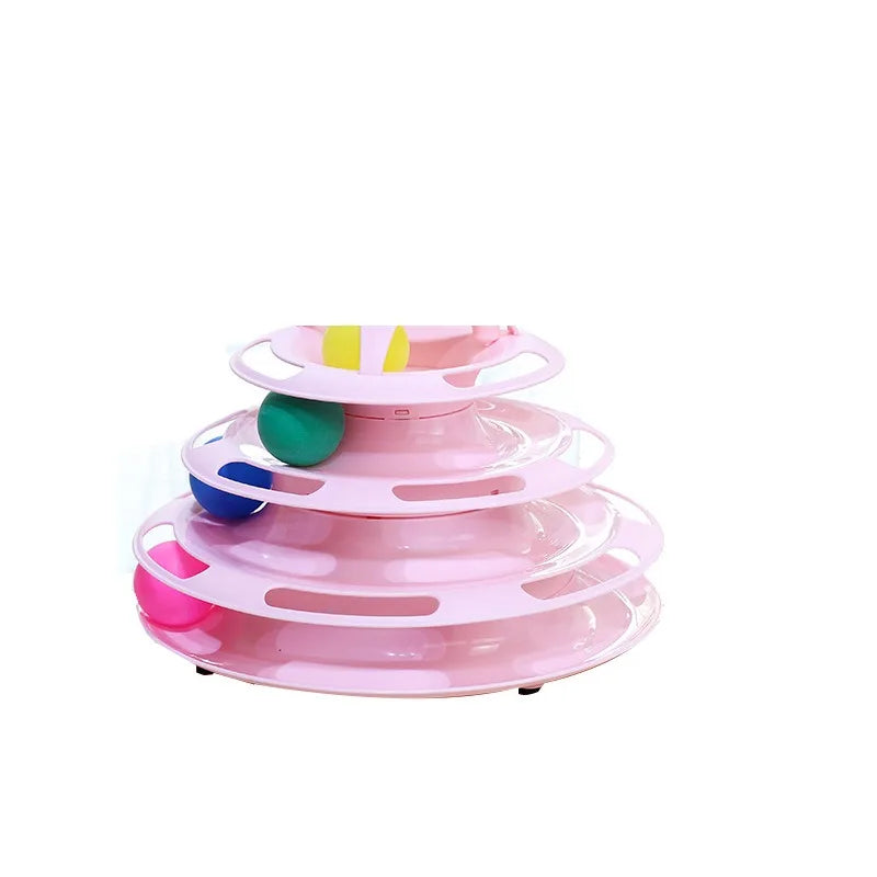 Orbit Tower: 3 or 4-Level Ball Track Cat Toy
