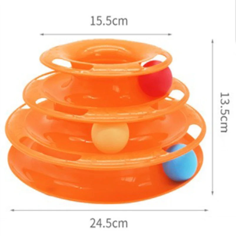 Orbit Tower: 3 or 4-Level Ball Track Cat Toy