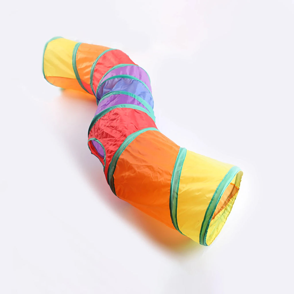 Rainbow S-curve cat tunnel