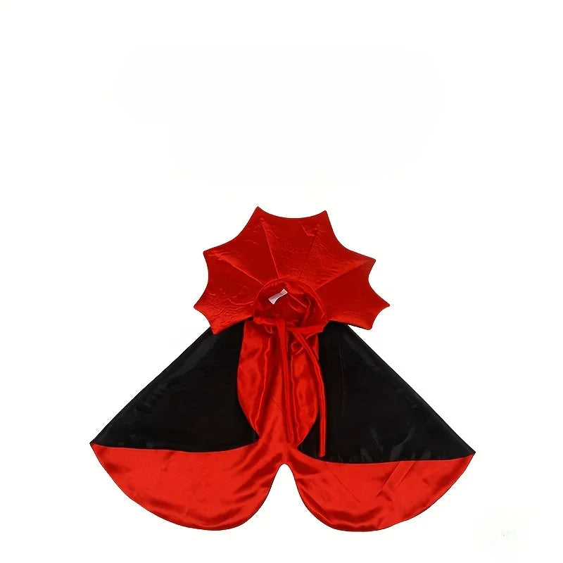 Black and red vampire cape, front view