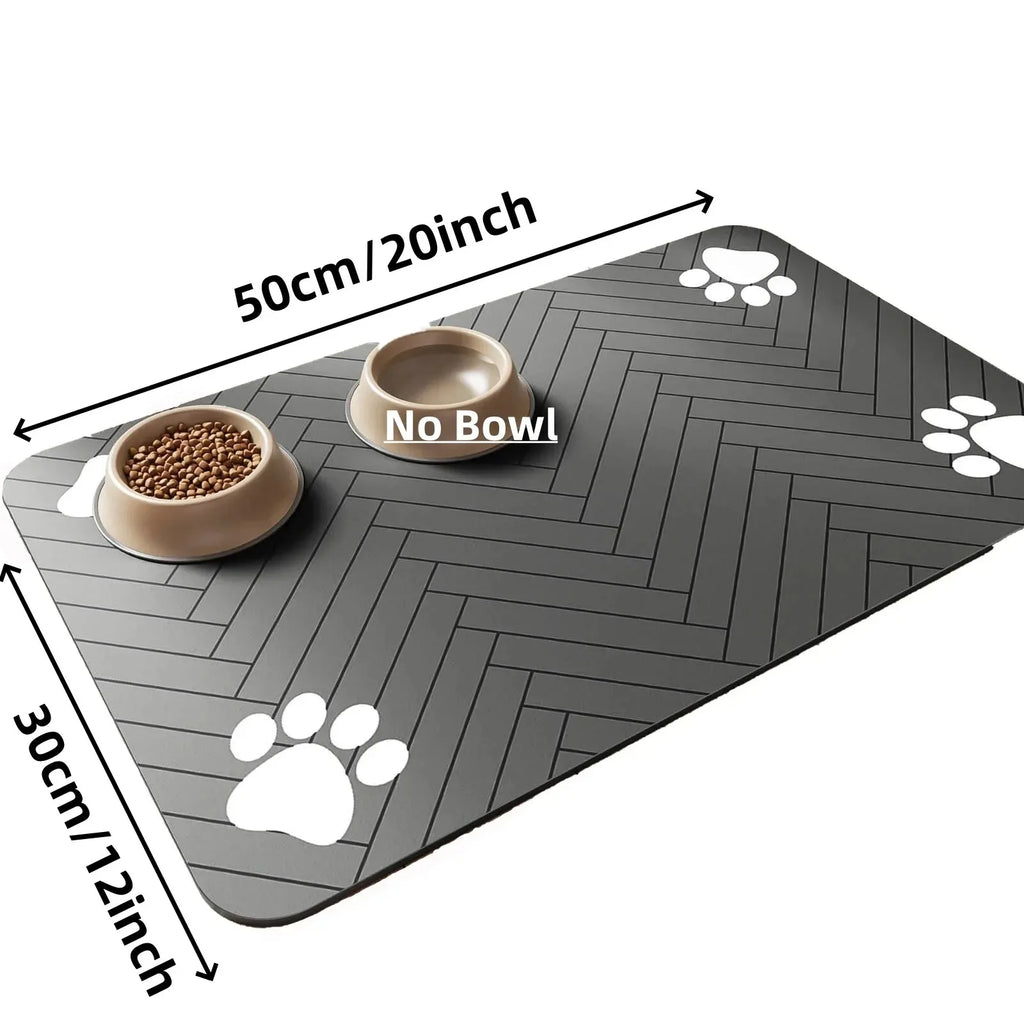 Miso's Spill Zone: Absorbent Cat Feeding Mat