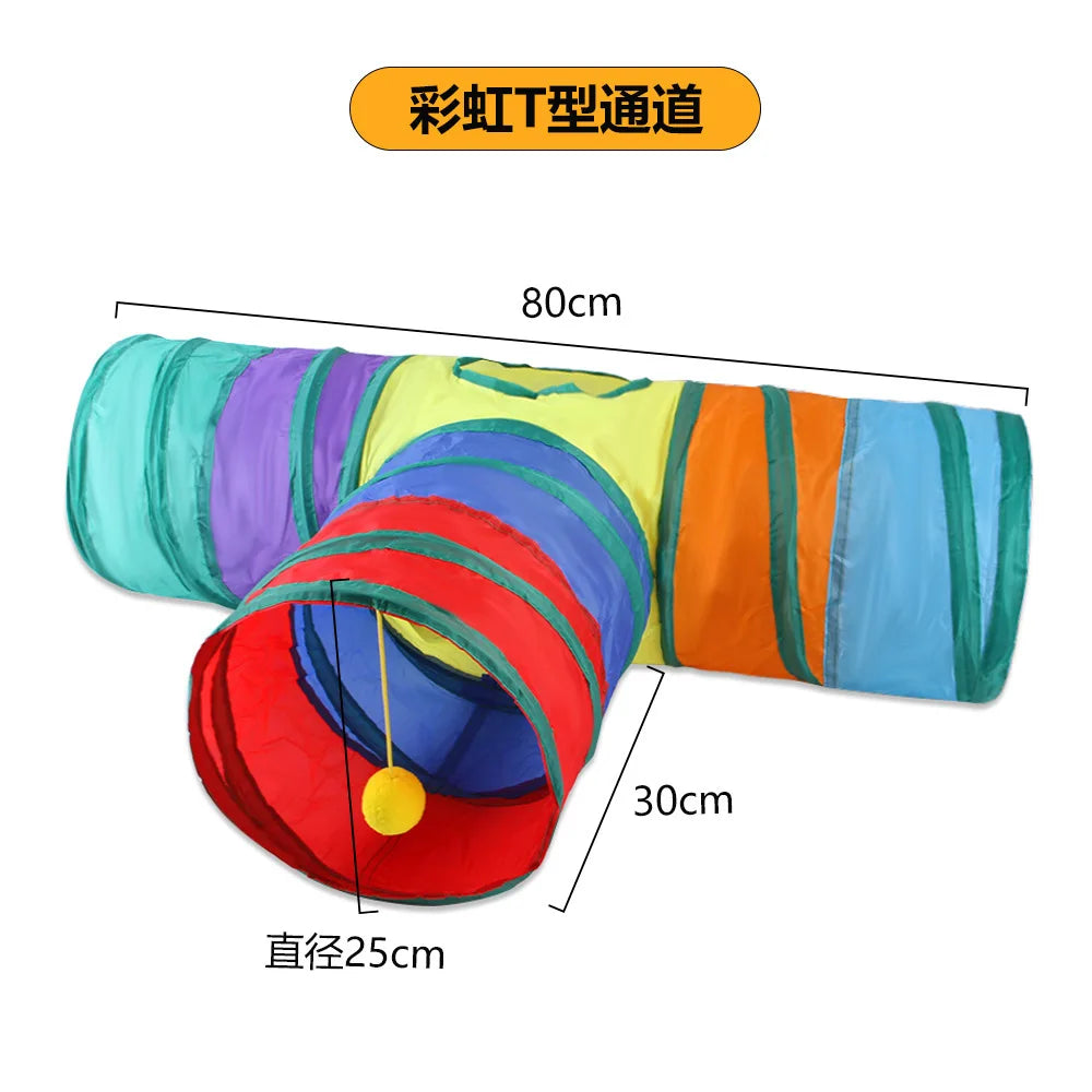Rainbow T-Tunnel: 80 cm wide, 25 cm openings