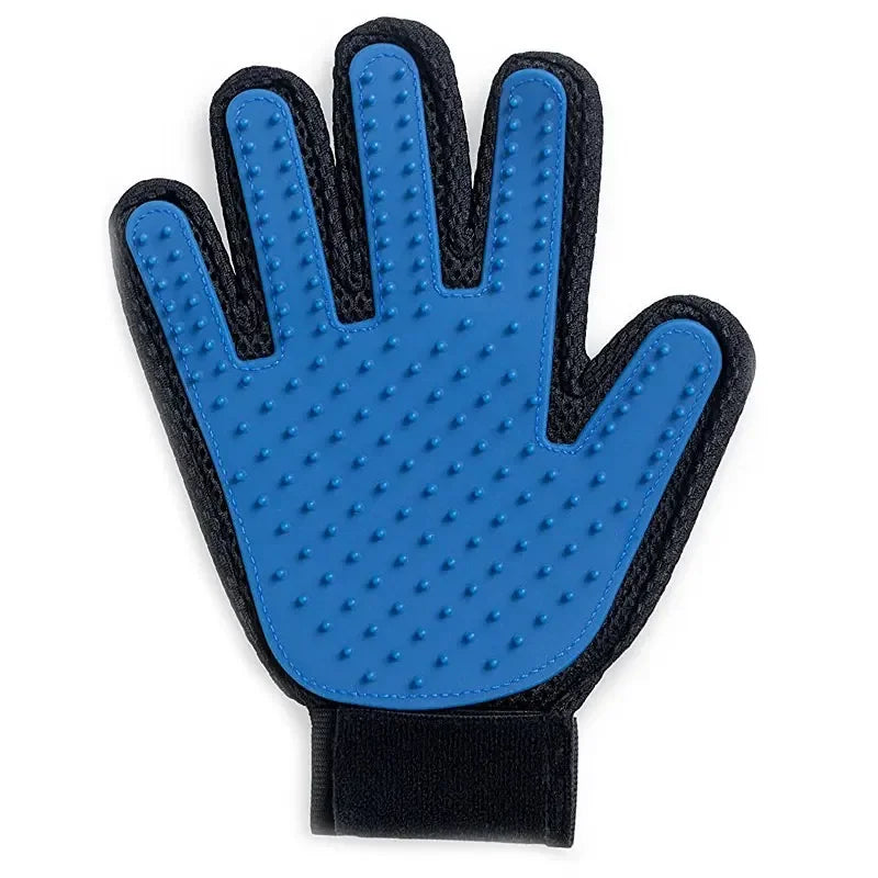 Miso's Spa Day Grooming Glove, blue, right hand