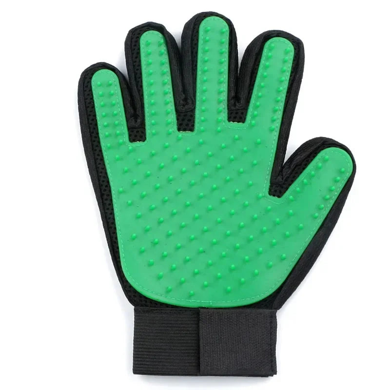 Miso's Spa Day Grooming Glove, green, right hand