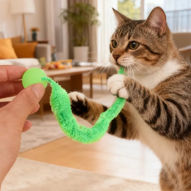 Mugi's Wiggle Worms: Twisty Bouncing Cat Toys (5 or 10)
