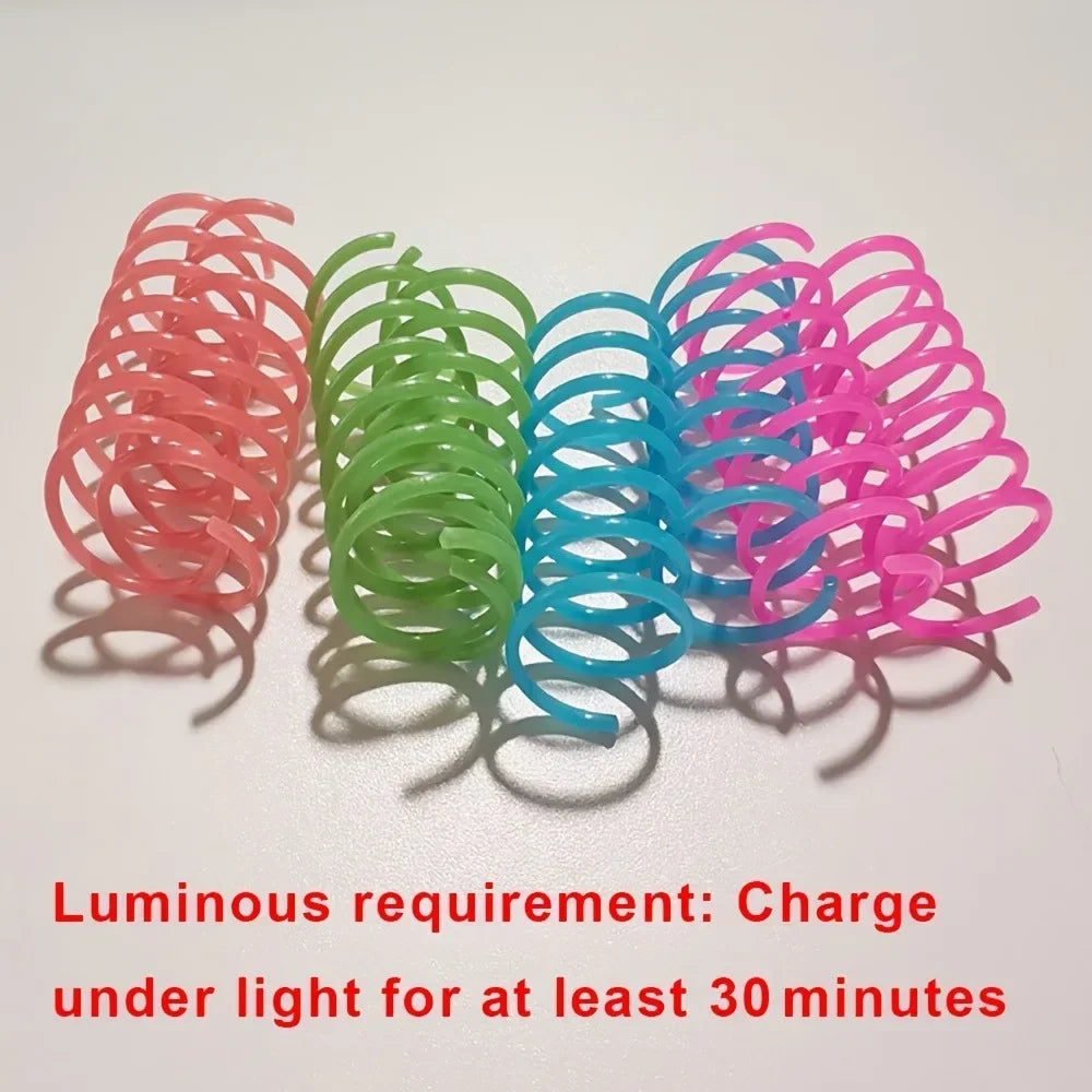 Colourful cat springs: charge under light for at least 30 minutes to glow