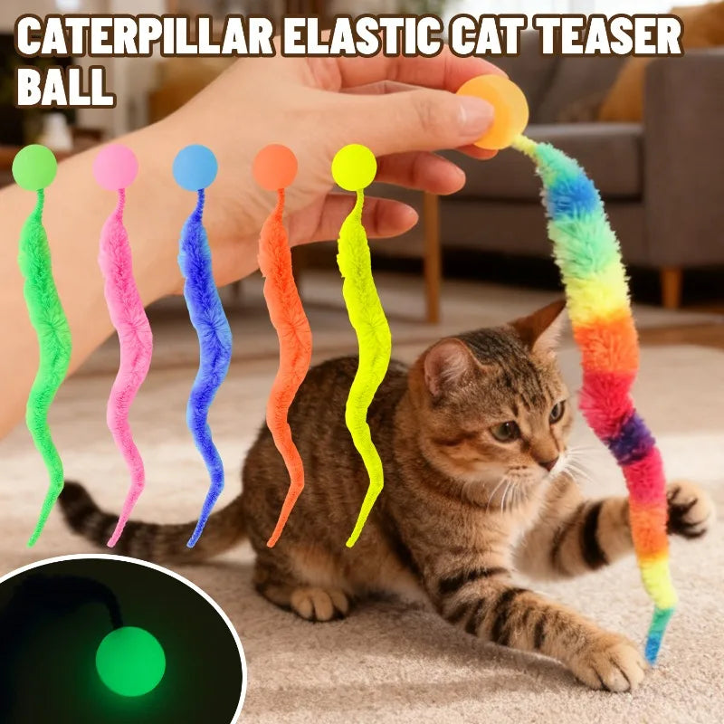 Mugi's Wiggle Worms: Twisty Bouncing Cat Toys (5 or 10)