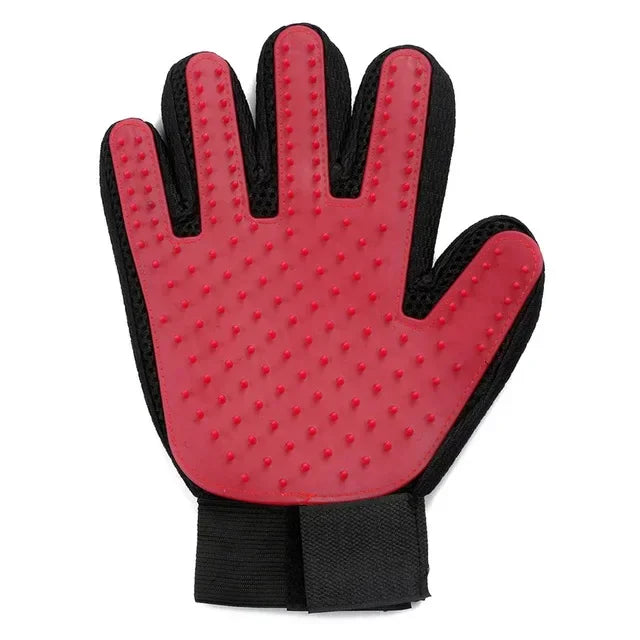 Miso's Spa Day Grooming Glove, red, right hand