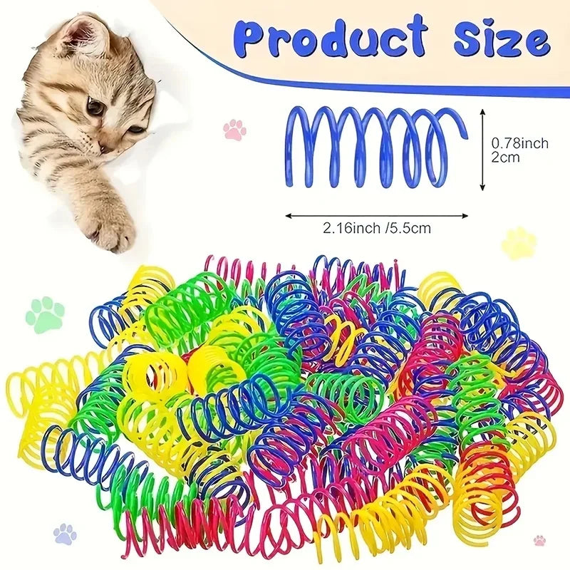 Colourful plastic spring from the toy kit, about 5.5 x 2 cm