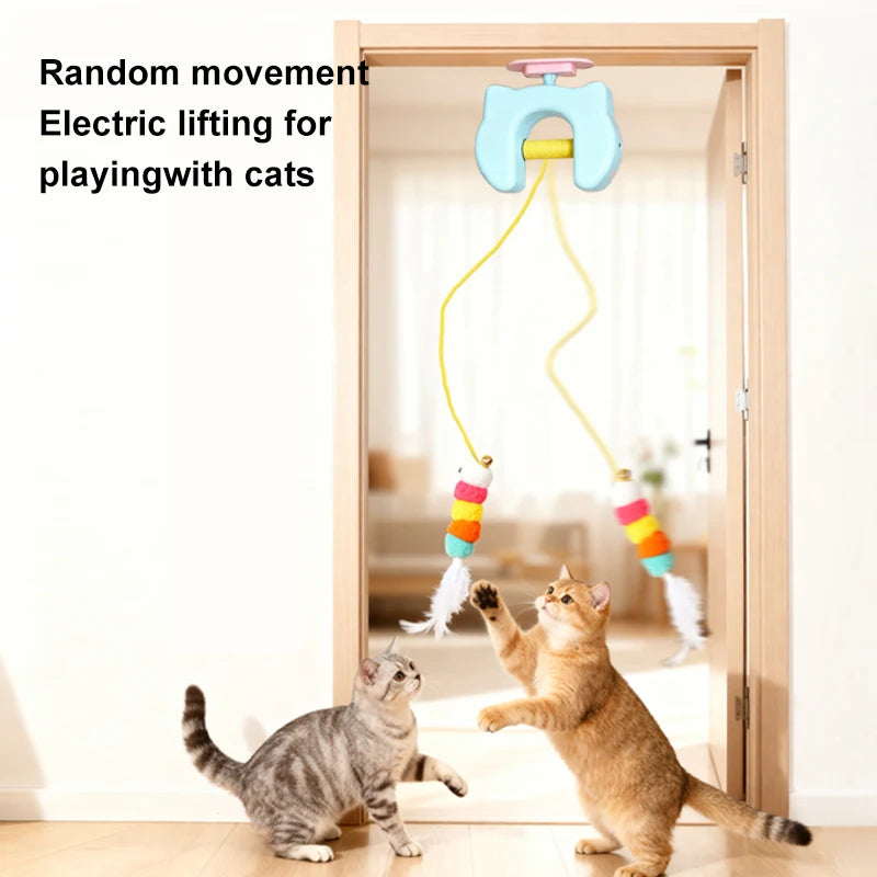 Door yo-yo with two caterpillar ropes and two cats
