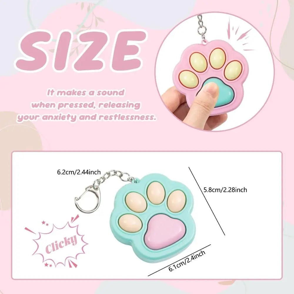 Cat paw clicker fidget keychain, photo 3
