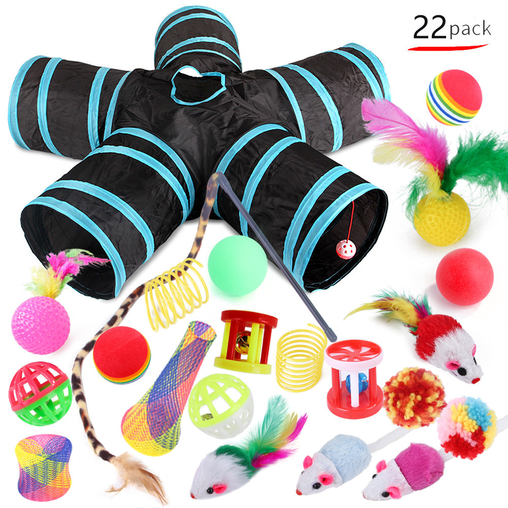 Cat tunnel and toy bundle
