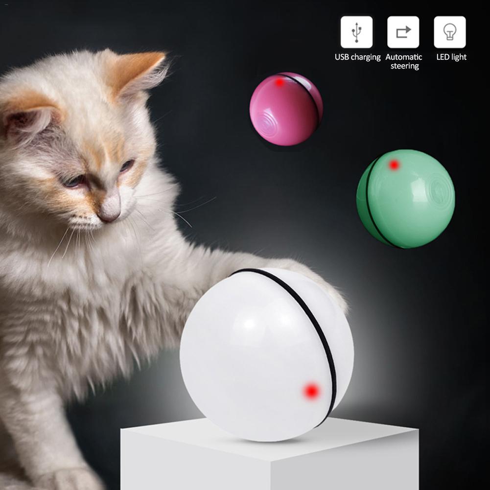 Mugi's Midnight Zoom Ball: LED light-up rolling cat balls with a cat about to pounce