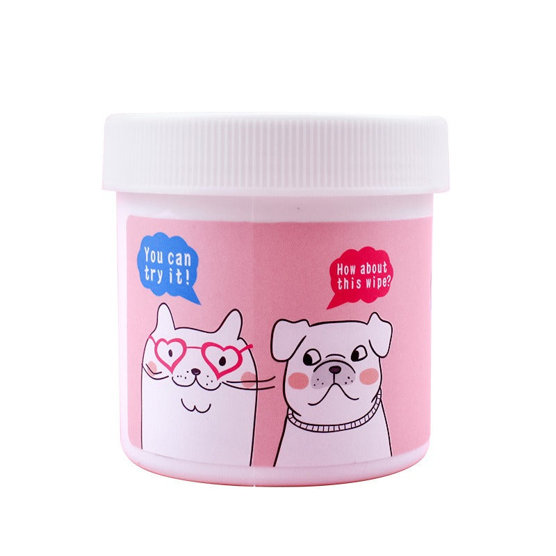 Jar of 120 gentle cat eye wipes, pre-moistened pads